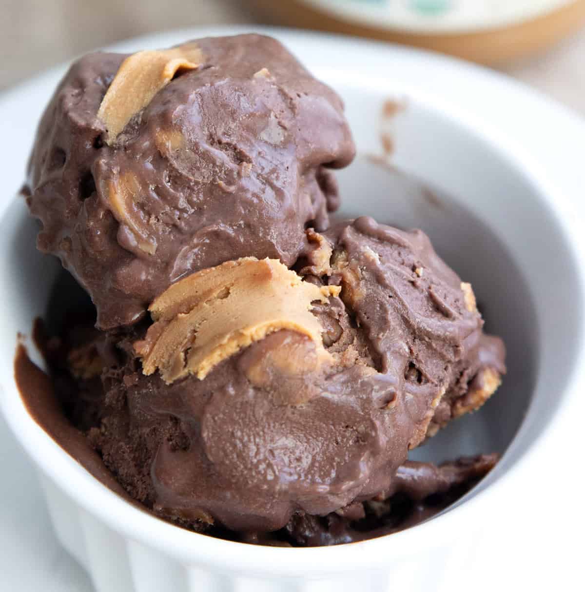 Keto Chocolate Peanut Butter Ice Cream